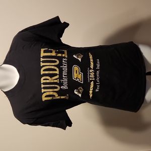 Purdue University Indiana black L tshirt